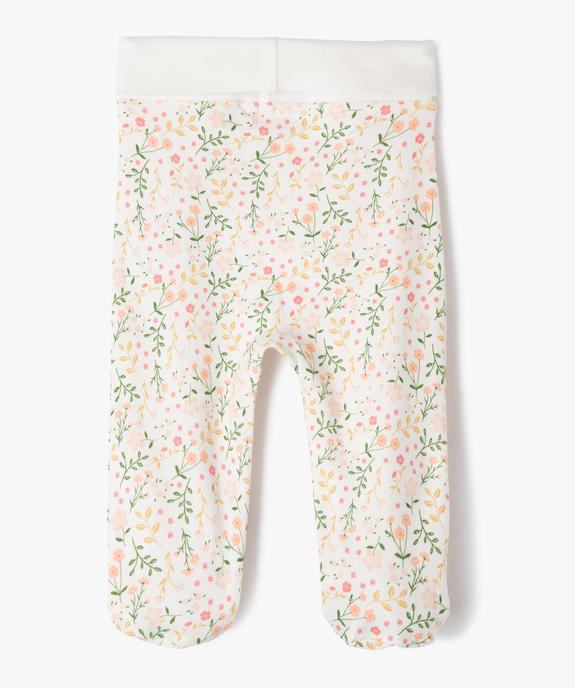 Pantalon à pieds et ceinture élastique en jersey bébé fille (lot de 2) vue3 - GEMO 4G BEBE - GEMO