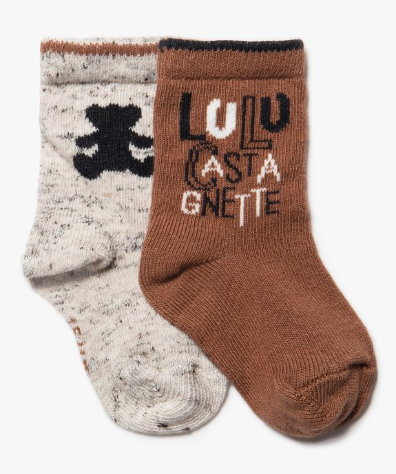 Chaussettes bébé garçon à motifs (lot de 2) - LuluCastagnette vue1 - LULUCASTAGNETTE - GEMO