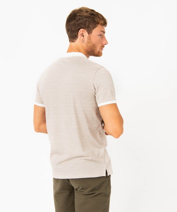 Polo manches courtes en maille piquée homme vue3 - GEMO (HOMME) - GEMO