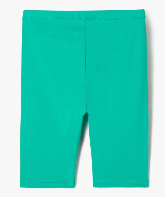 Legging court cycliste uni fille vue3 - GEMO 4G FILLE - GEMO