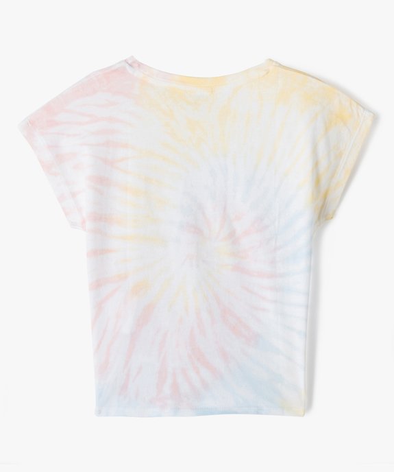 Tee-shirt fille à manches courtes avec motif Smiley - Smiley World vue3 - SMILEY - GEMO