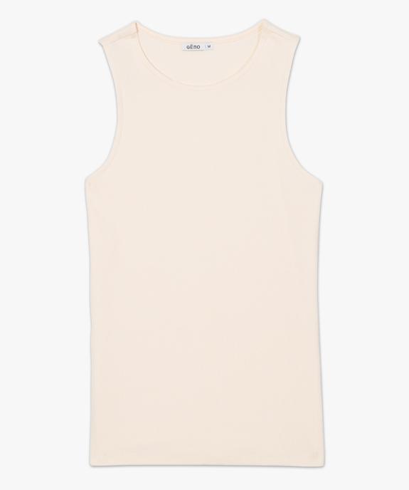 Débardeur femme en coton côtelé découpe américaine - GEMO(FEMME PAP) Débardeur femme en coton côtelé découpe américaine vue4 - GEMO(FEMME PAP) - GEMO