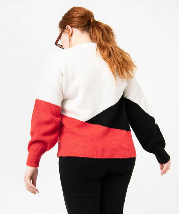 Pull à col rond à motifs graphiques femme grande taille vue3 - GEMO (G TAILLE) - GEMO