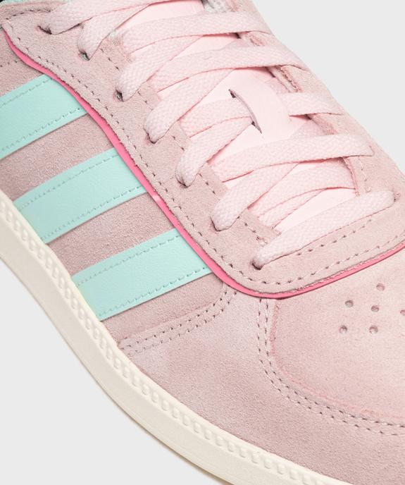 Baskets basses en cuir suédé Breaknet Sleek femme - Adidas vue6 - ADIDAS - GEMO