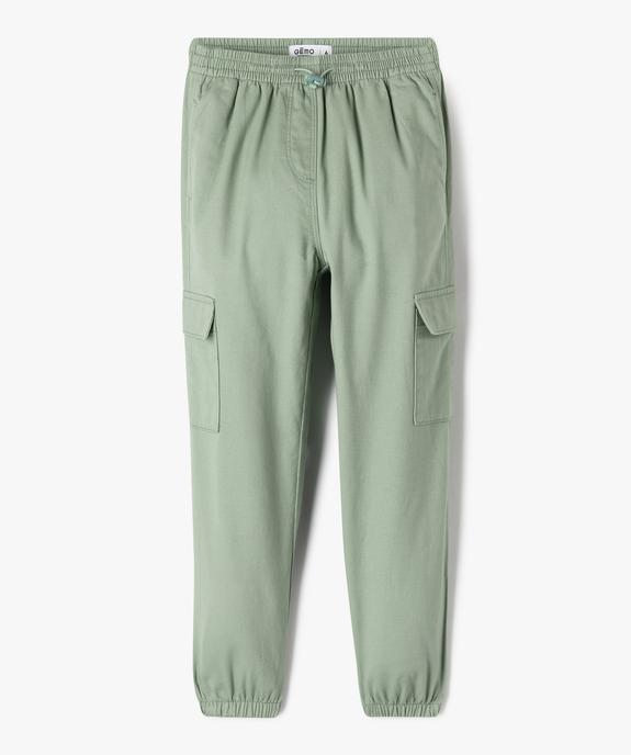 Pantalon cargo avec taille élastique fille vue1 - GEMO 4G FILLE - GEMO