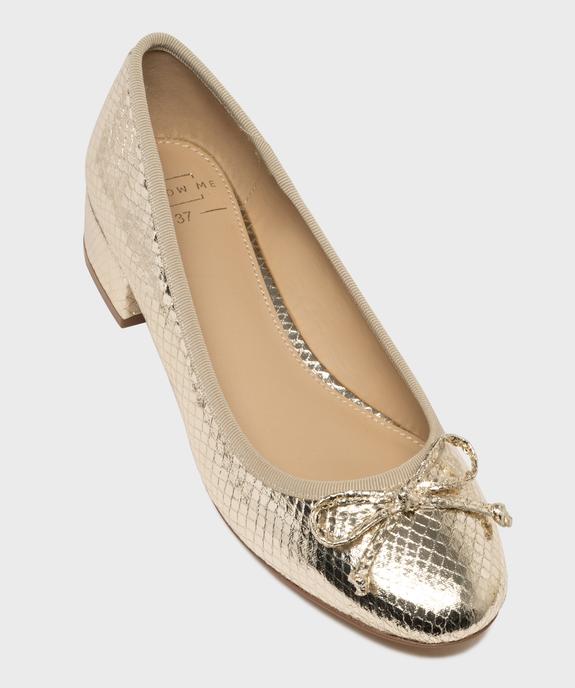 Ballerines métallisées à petit talon femme - Follow Me vue5 - FOLLOW ME - GEMO