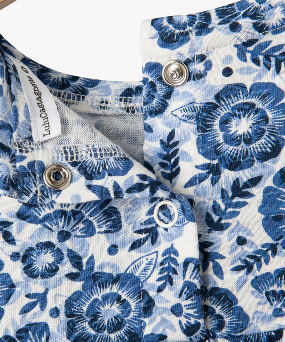 Tee-shirt bébé fille fleuri à manches courtes - LuluCastagnette vue4 - LULUCASTAGNETTE - GEMO