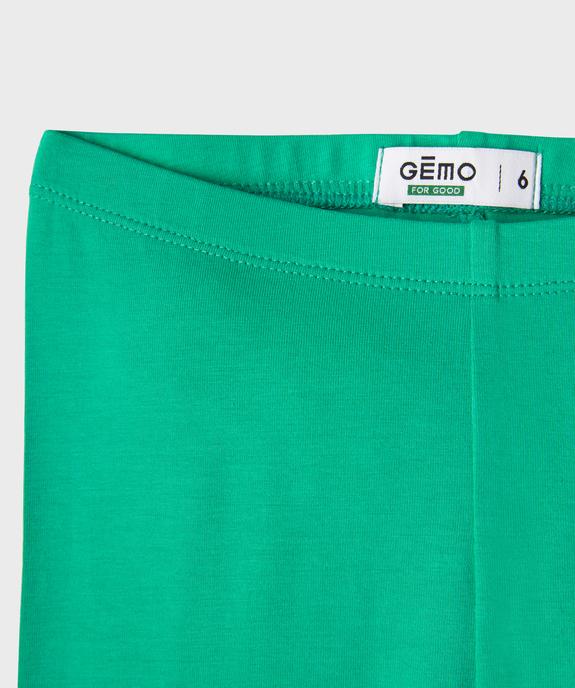 Legging 7/8ème uni à taille élastiquée fille vue5 - GEMO (ENFANT) - GEMO