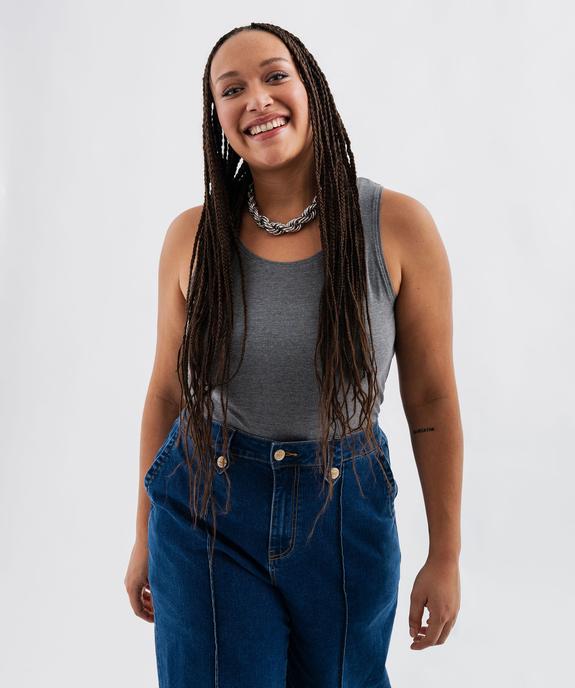 Débardeur à col rond uni femme grande taille vue10 - GEMO 4G GT - GEMO