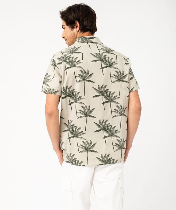 Chemise à manches courtes en coton léger et col cubain homme vue3 - GEMO (HOMME) - GEMO