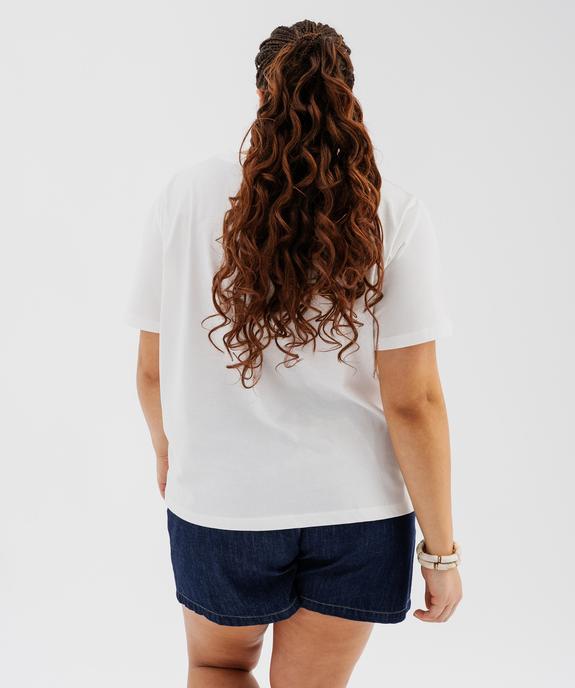 Tee-shirt manches courtes avec motif femme grande taille vue3 - GEMO 4G GT - GEMO