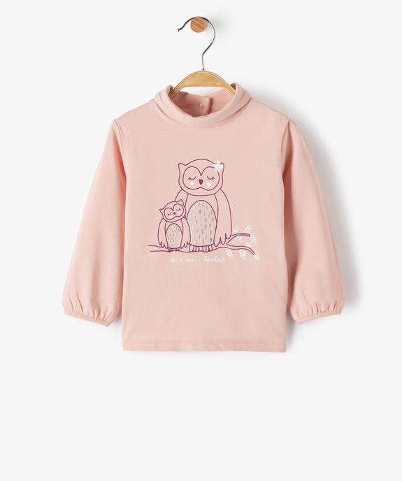 Tee-shirt bébé fille col roulé manches blousantes vue1 - GEMO 4G BEBE - GEMO