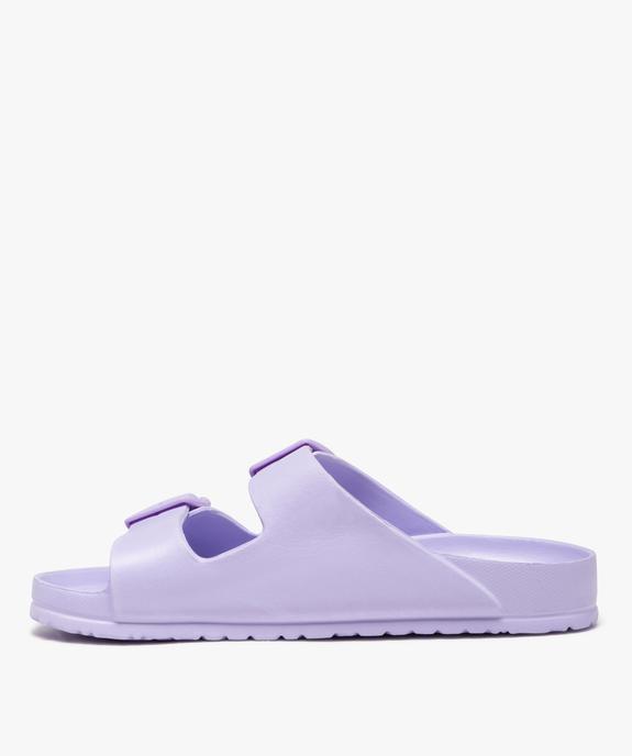 Mules de piscine femme unies avec brides à boucle vue3 - GEMO (PLAGE) - GEMO