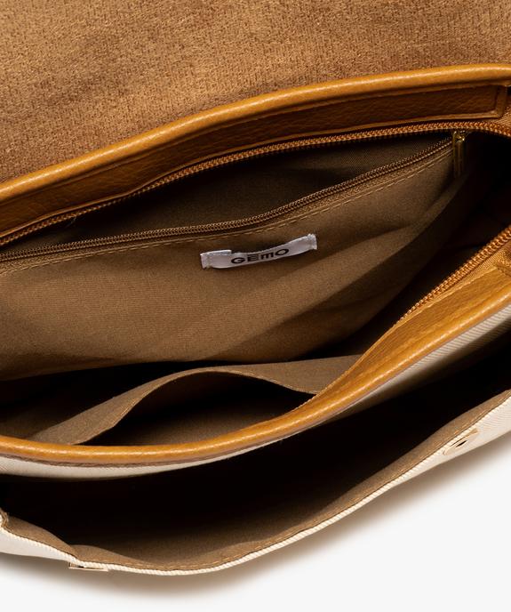 Sac à bandoulière en toile pailletée et cuir imitation femme vue3 - GEMO (ACCESS) - GEMO