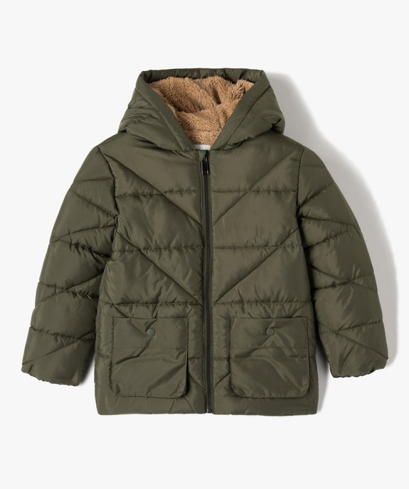 Blouson garçon matelassé à capuche en matière déperlante vue1 - GEMO 4G GARCON - GEMO