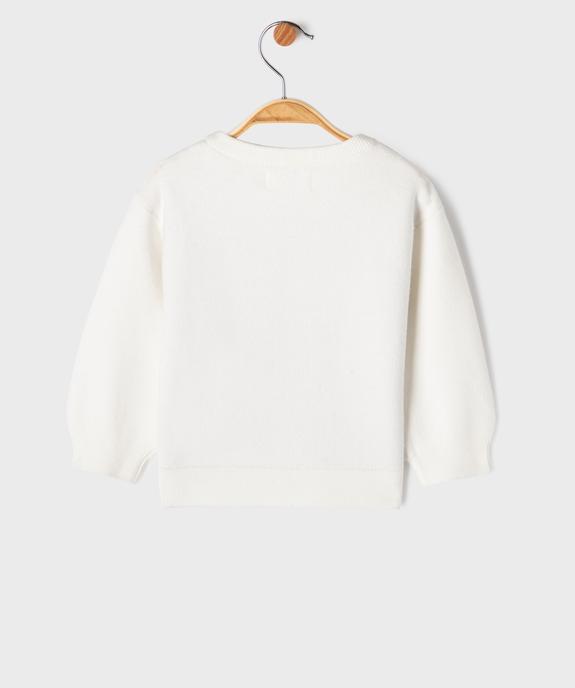 Pull en maille épaisse avec message bébé fille vue3 - GEMO(BEBE DEBT) - GEMO