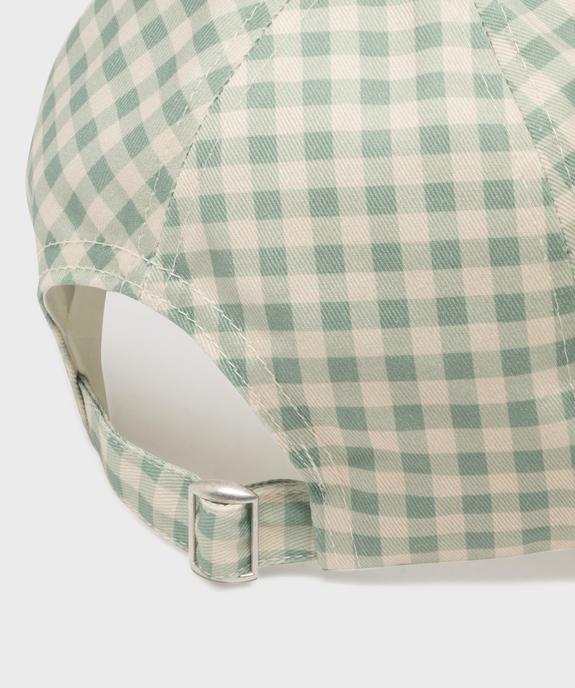 Casquette baseball à carreaux vichy femme vue2 - GEMO (ACCESS) - GEMO