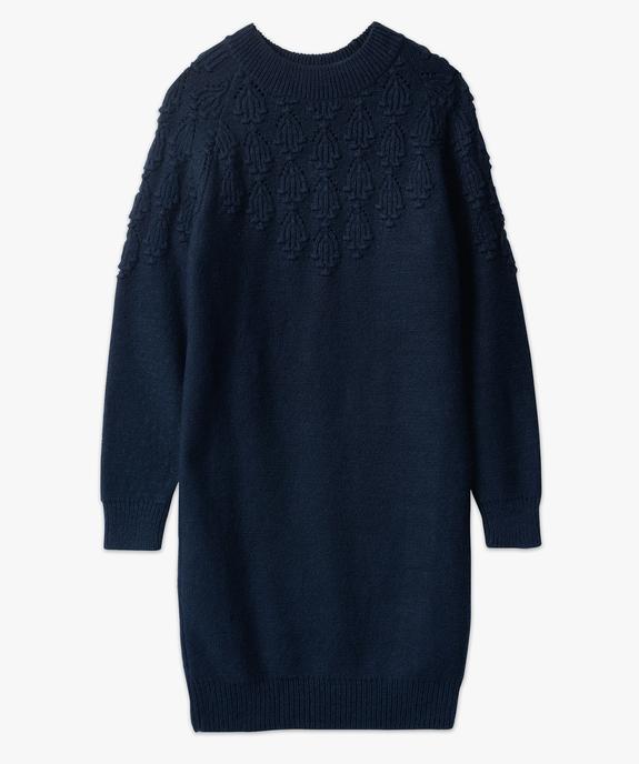 Robe pull femme avec maille fantaisie sur le haut vue4 - GEMO(FEMME PAP) - GEMO