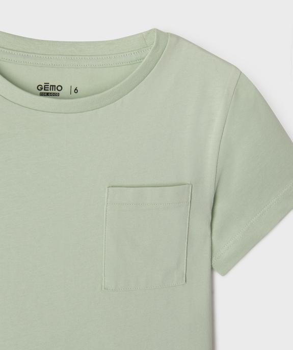 Tee-shirt manches courtes avec poche poitrine garçon vue2 - GEMO 4G GARCON - GEMO