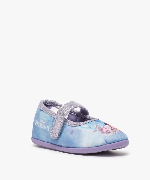 Chaussons fille en forme de ballerines Reine des Neige vue2 - REINE DES NEIGE - GEMO