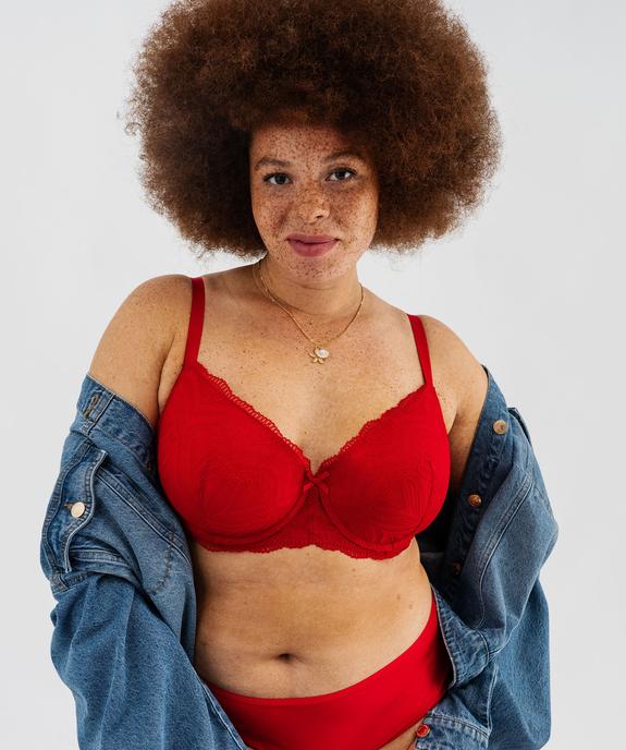 Soutien-gorge emboitant à armatures femme grande taille vue2 - GEMO(HOMWR FEM) - GEMO