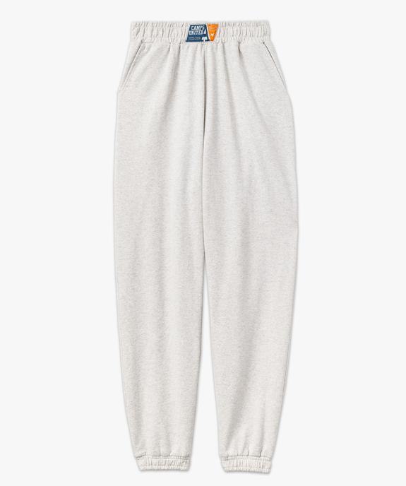 Jogging en molleton fin chiné à taille élastiquée femme - Camps United vue4 - CAMPS - GEMO