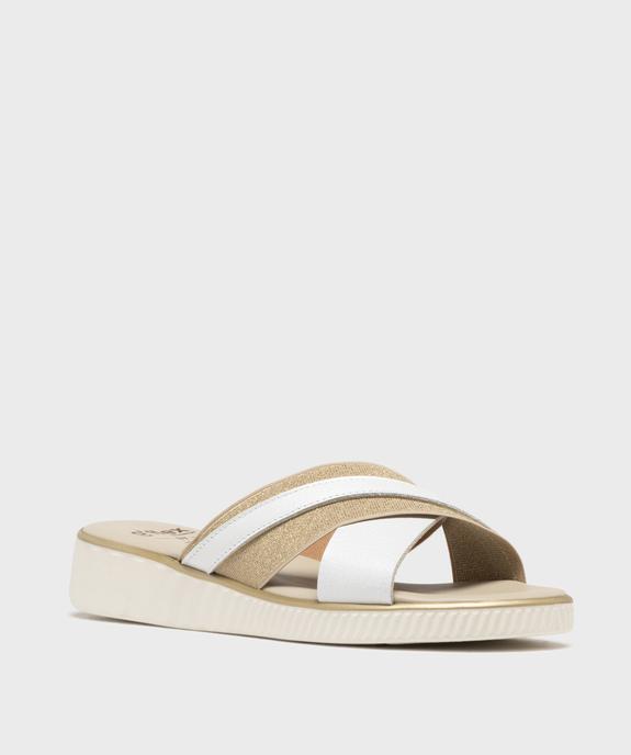 Mules confort à talon compensé et brides croisées femme vue2 - G'FLEX - GEMO