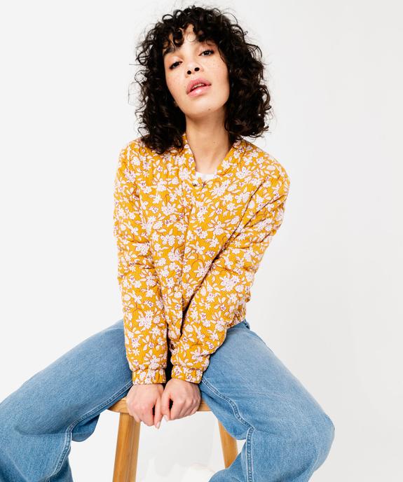 Veste matelassée imprimée avec fermeture pressions femme vue5 - GEMO 4G FEMME - GEMO
