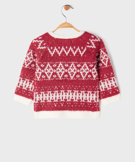 Pull jacquard esprit Noël bébé vue3 - GEMO(BEBE DEBT) - GEMO