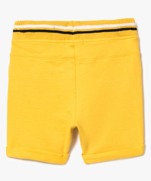 Bermuda bébé en jersey bouclette avec taille élastique vue2 - GEMO(BEBE DEBT) - GEMO