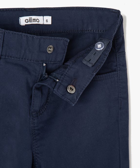 Pantacourt fille en toile extensible vue3 - GEMO 4G FILLE - GEMO