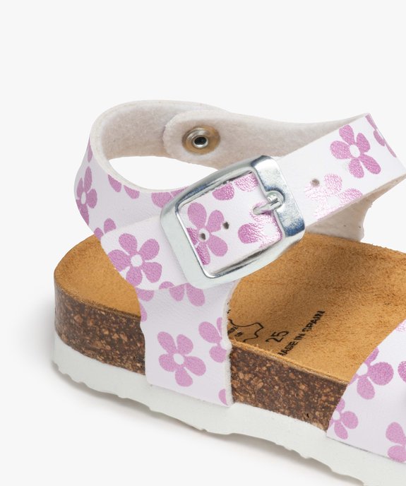 Sandales fille à brides à boucle fantaisie et semelle liège vue6 - GEMO 4G FILLE - GEMO