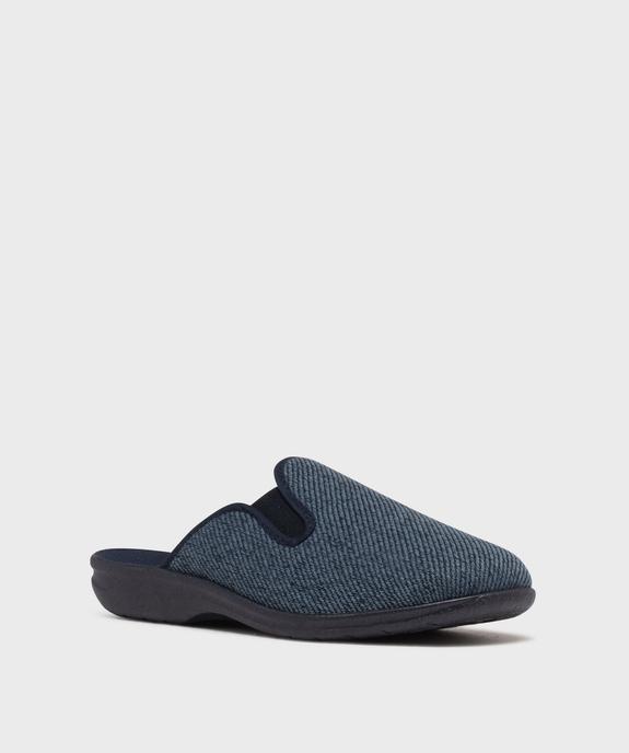 Chaussons mules en velours texturé homme vue2 - G'FLEX GEMO FOR GOOD - GEMO