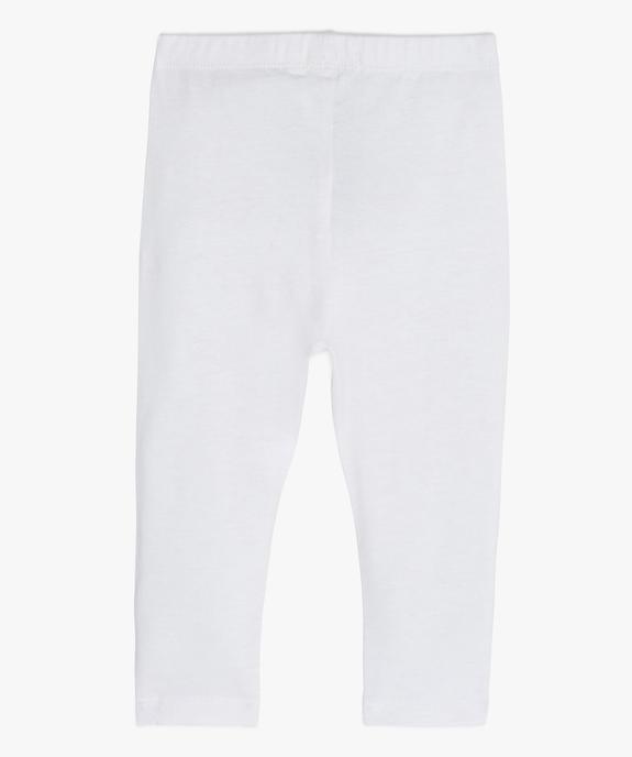 Legging long en coton stretch bébé fille vue2 - GEMO 4G BEBE - GEMO