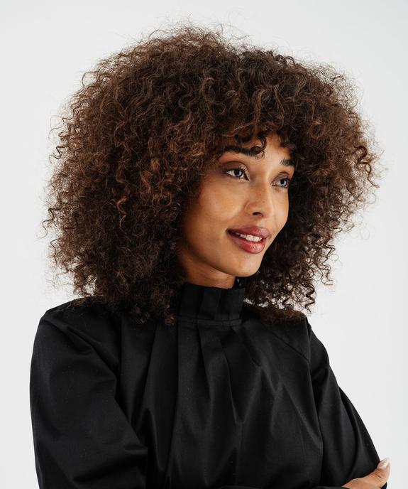 Blouse en coton stretch avec finitions froncées femme vue3 - GEMO(FEMME PAP) - GEMO