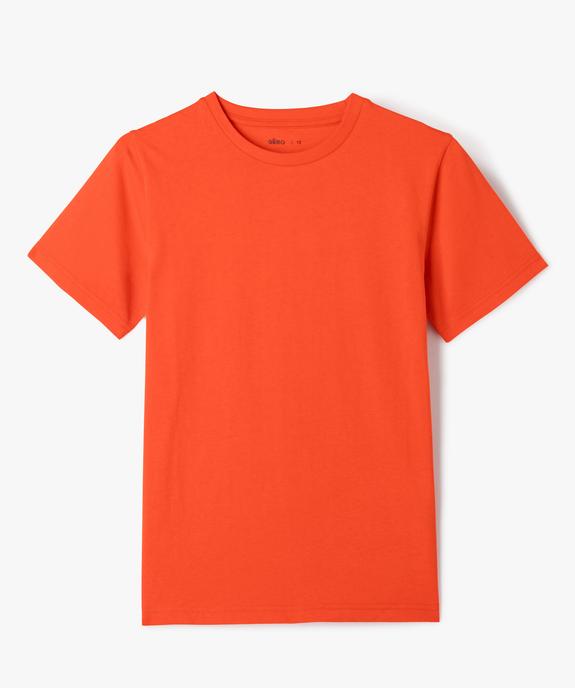 Tee-shirt à manches courtes uni garçon vue1 - GEMO (JUNIOR) - GEMO