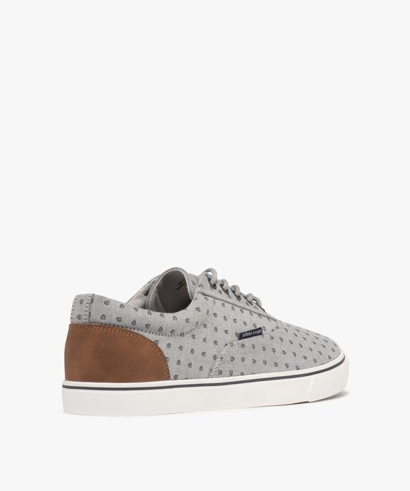 Tennis en toile à motifs fermeture lacets homme - Urban Steps vue5 - URBAN STEPS GEMO FOR GOOD - GEMO