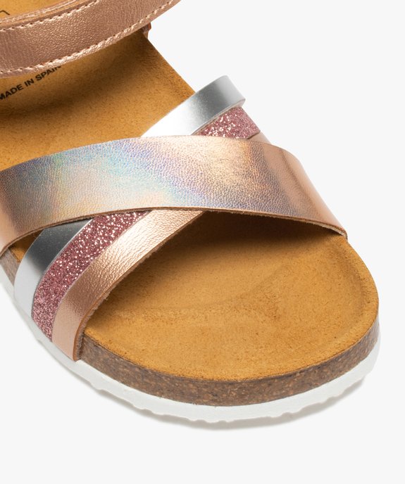 Sandales fille à brides pailletées et irisées vue6 - GEMO (ENFANT) - GEMO