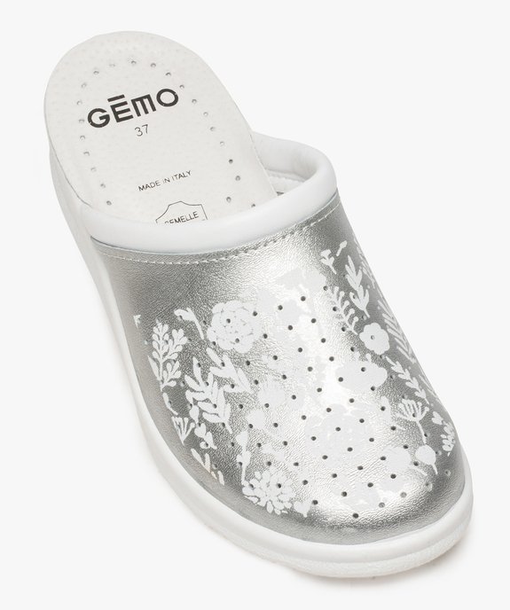Sabots confort femme dessus perforé et métallisé vue5 - GEMO (CONFORT) - GEMO