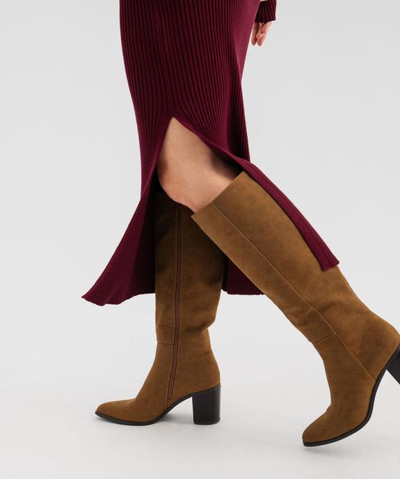 Robe pull longue coupe ajustée femme vue5 - GEMO 4G FEMME - GEMO