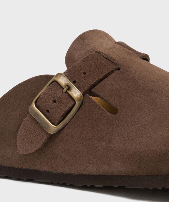 Sabots en cuir suédé avec semelle intérieure anatomique femme vue6 - TANEO GEMO FOR GOOD - GEMO