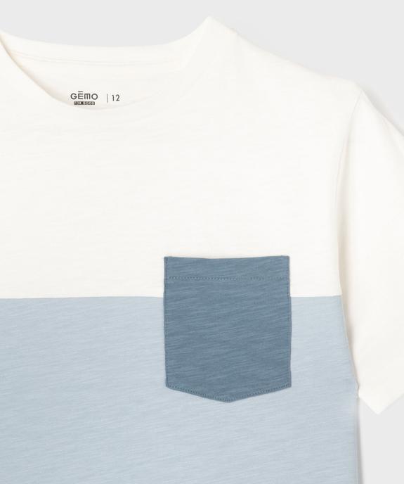 Tee-shirt manches courtes en jersey de coton flammé garçon vue2 - GEMO 4G GARCON - GEMO