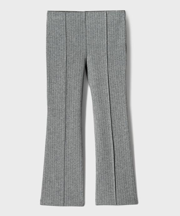 Pantalon rayé en maille coupe flare fille vue2 - GEMO (ENFANT) - GEMO