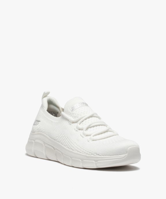 Baskets femme unies en maille – Skechers Bobsflex vue2 - SKECHERS - GEMO