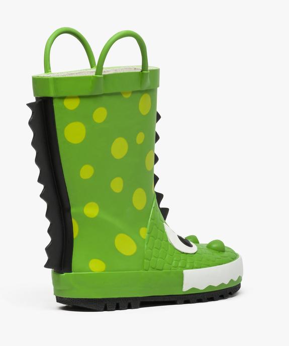 Bottes de pluie garçon à anses et motif crocodile en relief vue4 - GEMO (ENFANT) - GEMO