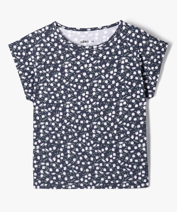 Tee-shirt à manches courtes coupe oversize fille vue1 - GEMO 4G FILLE - GEMO