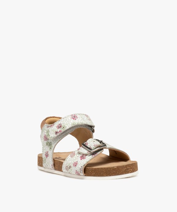 Sandales bébé fille à brides ajustables à motif fleuri – NA!  vue2 - NA! - GEMO