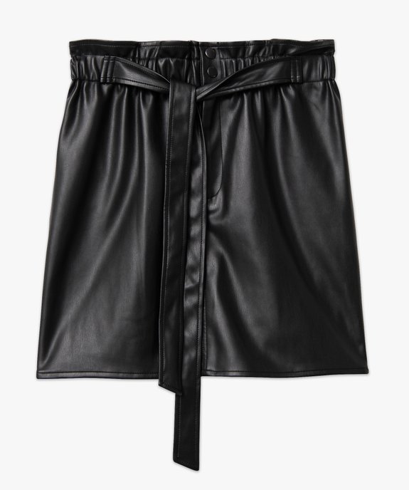 Jupe courte en synthétique cuir imitation femme vue4 - GEMO(FEMME PAP) - GEMO