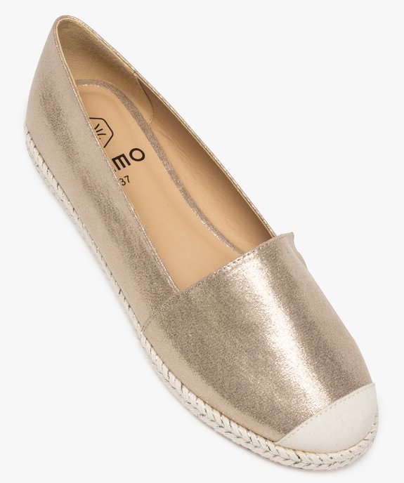 Ballerines femme style espadrilles en toile brillante vue5 - GEMO(URBAIN) - GEMO