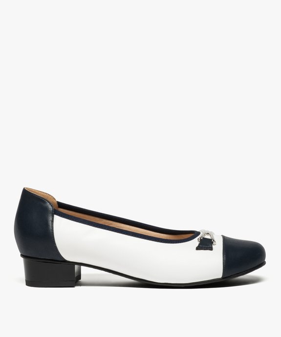 Ballerine femme à talon bicolore vue3 - GEMO (CONFORT) - GEMO
